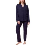 Triumph Boyfriend Fit Pyjamas PW Marin viskos 46 Dam