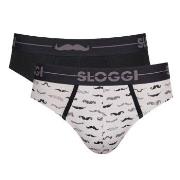 Sloggi Kalsonger 2P Men GO Movember Mini Svart/Vit bomull X-Large Herr