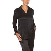 Lady Avenue Pure Silk Basic Pyjamas Svart silke Large Dam