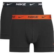 Nike Kalsonger 2P Everyday Cotton Stretch Trunk Svart/Orange bomull Me...