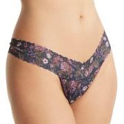 Hanky Panky Trosor Printed Low Rise Thong Svart blommig nylon One Size...