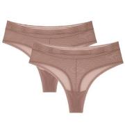 Triumph Trosor 2P Tempting Sheer Highwaist String Beige polyester Larg...