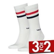 Levis Strumpor 2P Regular Cut Stripe Socks Vit Strl 39/42