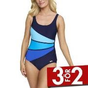 Damella Laura Chlorine Resistant Swimsuit Marin/Blå 44 Dam