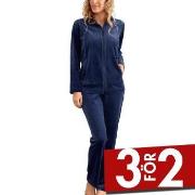 Damella Velour Plain Suit Marin X-Large Dam