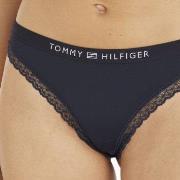 Tommy Hilfiger Trosor Tonal Logo Lace Thong Marin Medium Dam