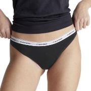 Calvin Klein Trosor Modern Logo Thong Svart bomull Medium Dam