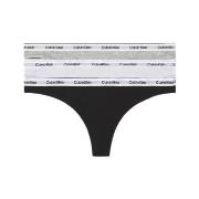 Calvin Klein Trosor 3P Modern Logo Thongs Vit/Grå bomull Small Dam