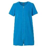 Trofe Short Sleeved Beachrobe Blå Medium Dam