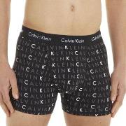 Calvin Klein Kalsonger 3P Cotton Stretch Trunks Svart Mönster bomull X...