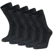 Seger Strumpor 5P Basic Cotton Socks Svart Strl 39/42