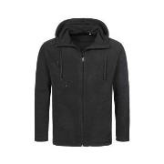 Stedman Hooded Fleece Jacket For Men Svart polyester X-Large Herr
