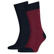 Tommy Hilfiger Strumpor 2P Men Sock Stripe Rödrandig Strl 43/46 Herr