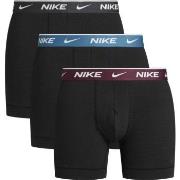 Nike Kalsonger 9P Everyday Cotton Boxer Svart/Vinröd bomull X-Large He...