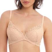 Wacoal BH Raffine Plunge Push Up Bra Beige B 70 Dam