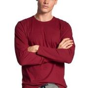 Calida Remix Basic Shirt Long Sleeve Röd bomull Medium Herr