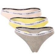 Calvin Klein Trosor 6P Carousel Thongs Rosa/Gul bomull X-Small Dam