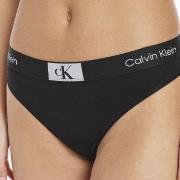 Calvin Klein Trosor 2P CK96 Cotton Thong Svart bomull Medium Dam