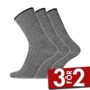 Dovre Strumpor 3P Wool No-Elastic Socks Grå Strl 40/45 Herr