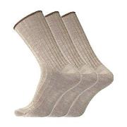 Dovre Strumpor 3P Wool No-Elastic Socks Beige Strl 40/45 Herr