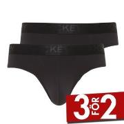 Jockey Kalsonger 2P Microfiber Air Brief Svart polyamid Medium Herr