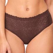 Sloggi Trosor 2P ZERO Feel Lace 2.0 High Waist Brief Brun X-Small Dam