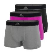 adidas Kalsonger 3P Sport Trunk Grå/Rosa polyester X-Large Herr