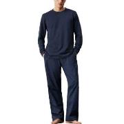 Calvin Klein Cotton Poplin Long Sleeve Pant Set Marin Large Dam