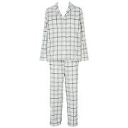 Missya Check Flannel Pyjama Blå/Vit bomull Small Dam