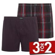 Jockey Kalsonger 2P Woven Boxer Shorts Röd bomull X-Large Herr