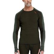 Dovre Jacquard Baselayer Militärgrön ull Large Herr