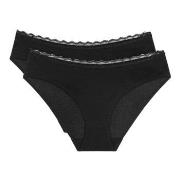 Triumph Trosor 2P Feel Of Cotton Tai Brief Svart bomull 38 Dam