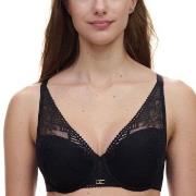Chantelle BH Origins Lace Lightweight Plunge Bra Svart nylon F 70 Dam