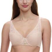 Chantelle BH Origins Lace Lightweight Plunge Bra Beige nylon D 80 Dam