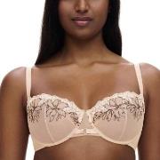 Chantelle BH Pulp Underwired Half Cup Bra Svart m Beige nylon E 80 Dam
