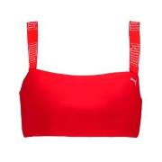 Puma Bandeau Bikini Top Röd Small Dam