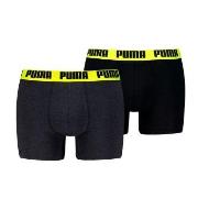 Puma Kalsonger 2P Men Everyday Basic Boxer Svart/Gul bomull Small Herr