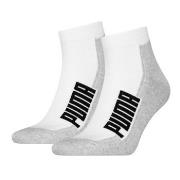 Puma Strumpor 2P BWT Cushioned Quarter Sock Vit Strl 43/46