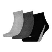 Puma Strumpor 3P Lifestyle Quarter Socks Svart/Grå Strl 43/46
