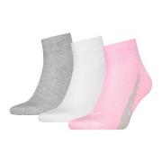 Puma Strumpor 3P Lifestyle Quarter Socks Rosa/Grå Strl 43/46