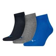 Puma Strumpor 3P Quarter Socks Svart/Blå Strl 47/49