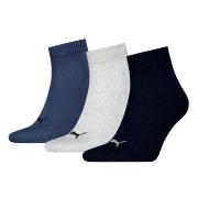 Puma Strumpor 3P Quarter Socks Marin/Grå Strl 47/49