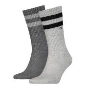 Calvin Klein Strumpor 2P Stripe Socks Grå Strl 43/46 Herr