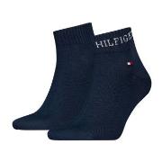 Tommy Hilfiger Strumpor 2P Men Tab Quarter Socks Marin Strl 43/46 Herr