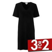 Damella Bamboo Short Sleeve Nightdress Svart Bambu XX-Large Dam