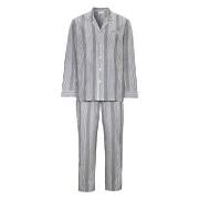 Damella Carl Long Sleeve Pyjamas Grårandig bomull Large Dam