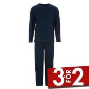 Damella Kurt Long Sleeve Pyjamas Marin bomull XX-Large Dam