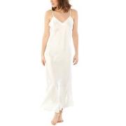 Damella Long Silk Nightdress Elfenben silke Large Dam