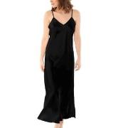 Damella Long Silk Nightdress Nougat silke Large Dam