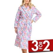 Damella Printed Terry Velour Robe Flerfärgad Medium Dam